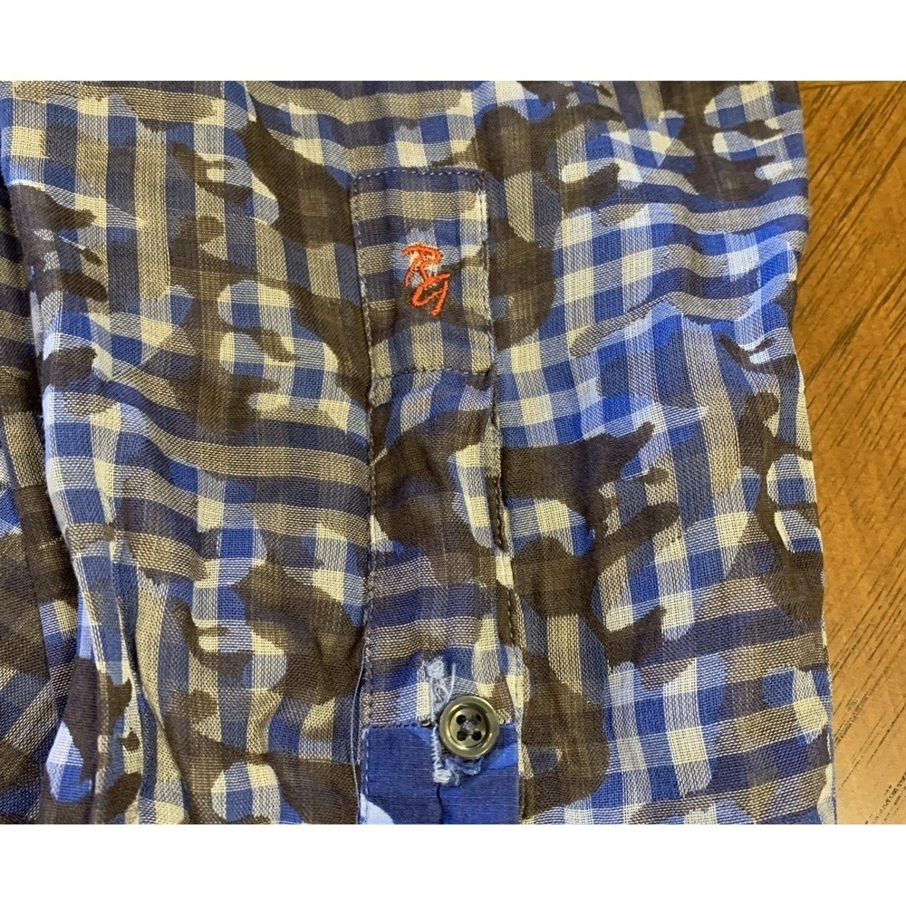 Robert Graham Blue Floral Camo Limited Edition Embroidered Shirt Men's L **Read - Picture 10 of 16
